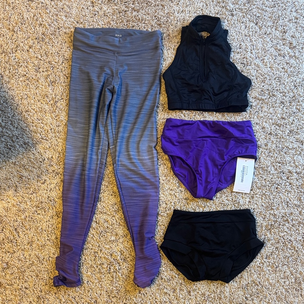 Bundle of Purple and Black dancewear
